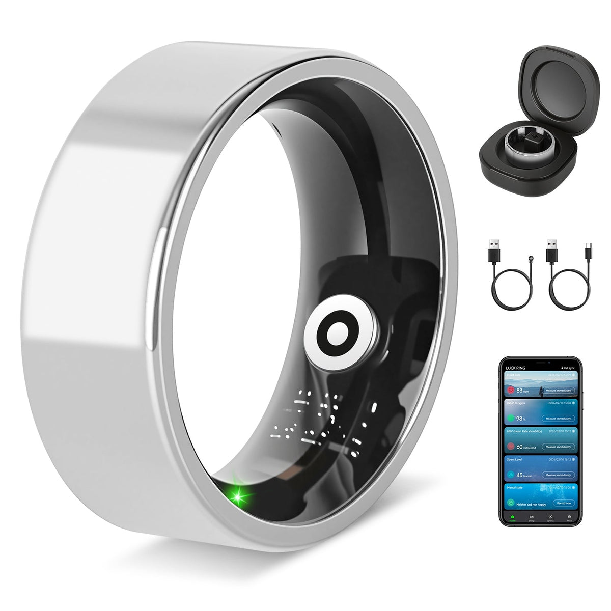 Smart Ring Health & Fitness Tracker