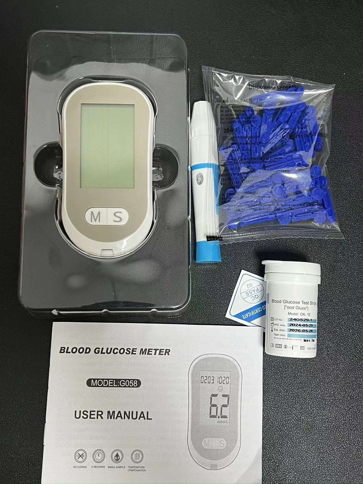 Digital Blood Glucose Meter with Test Strips
