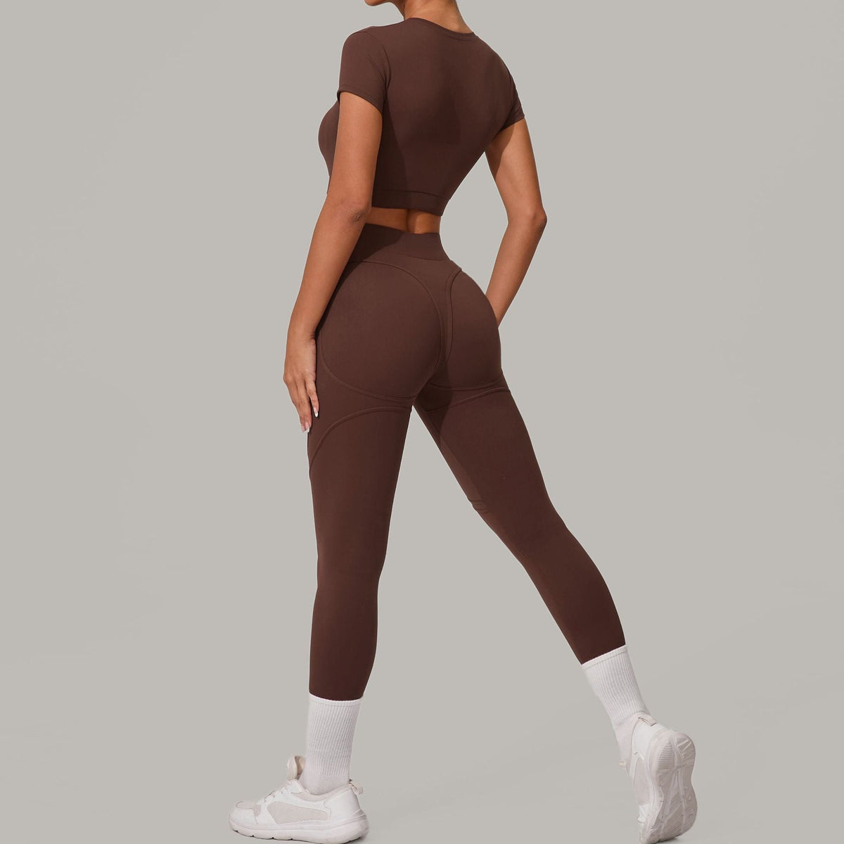 Autumn Sand Brushed Yoga Two Piece Sets