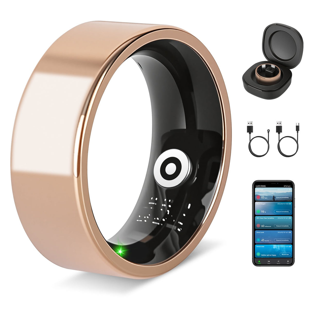 Smart Ring Health & Fitness Tracker
