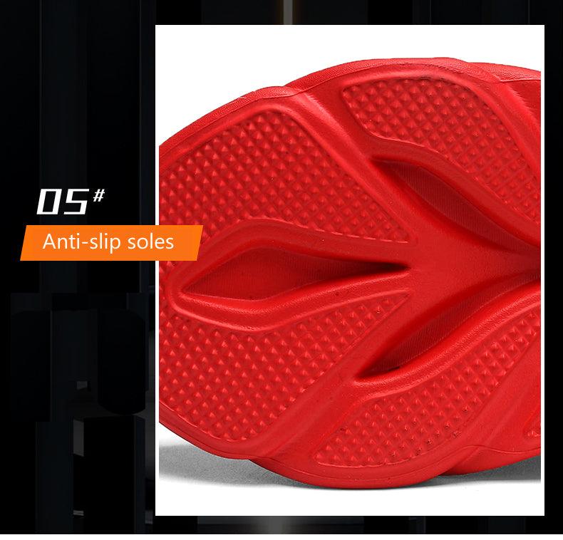 Men's Flame Print Breathable Running Sneakers