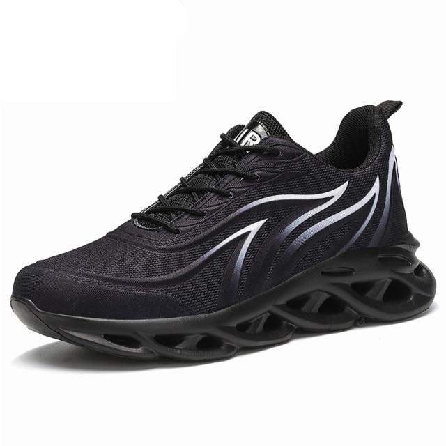 Men's Flame Print Breathable Running Sneakers