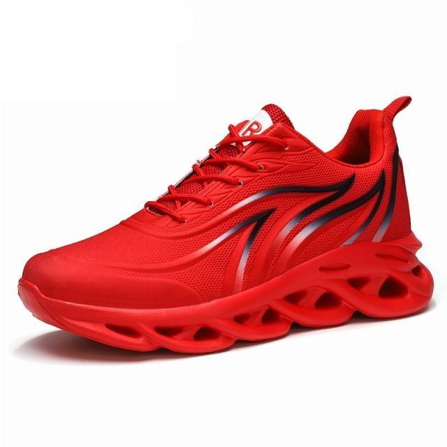 Men's Flame Print Breathable Running Sneakers
