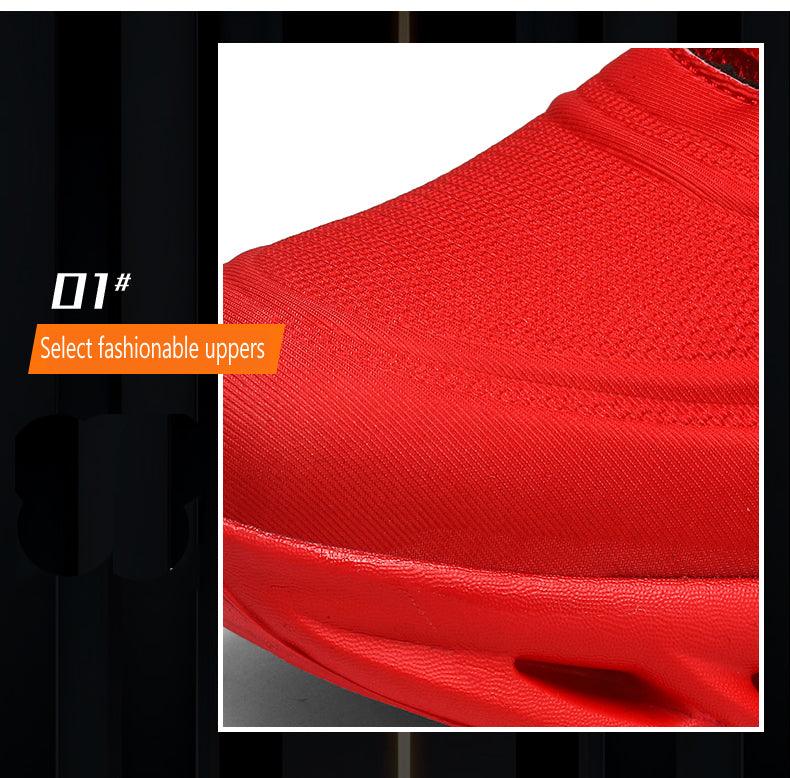 Men's Flame Print Breathable Running Sneakers
