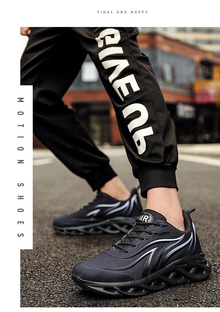 Men's Flame Print Breathable Running Sneakers