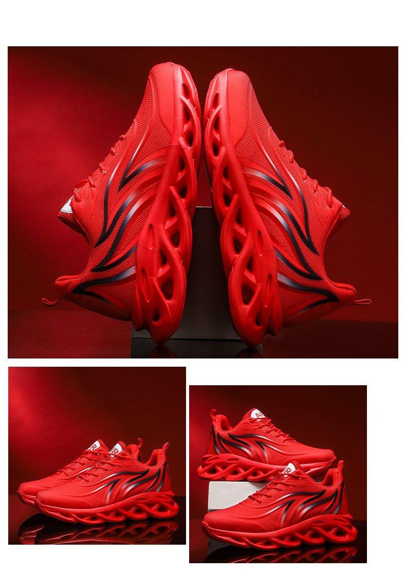 Men's Flame Print Breathable Running Sneakers